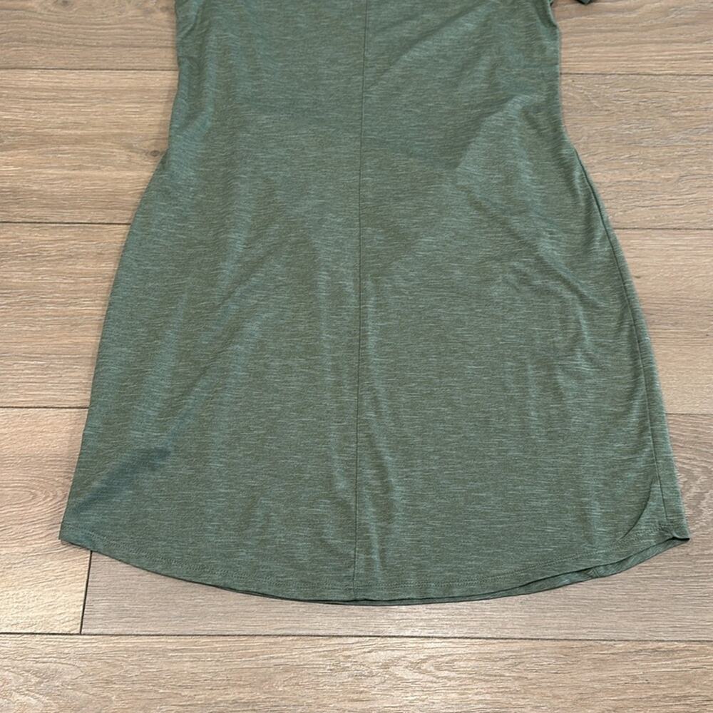 COLUMBIA Olive Sage Green Scoop Neck Short Sleeve Active Casual Dress Size Small - Picture 6 of 11